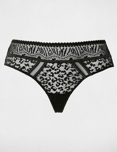 Shorty dentelle noir femme