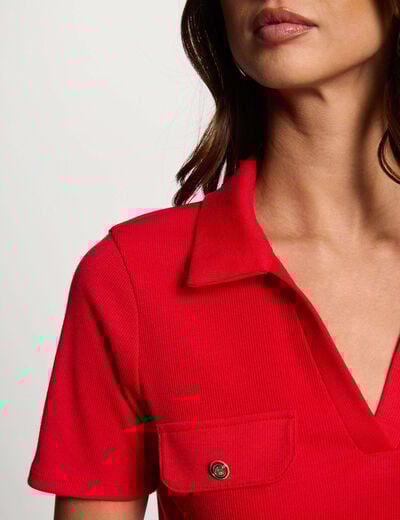 T-shirt met korte mouwen rood vrouw