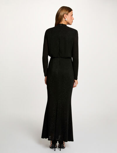 robe maille brillante noir femme Robe maille brillante noir femme