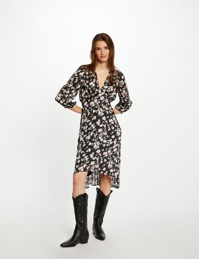 Robe droite imprimé floral multico femme