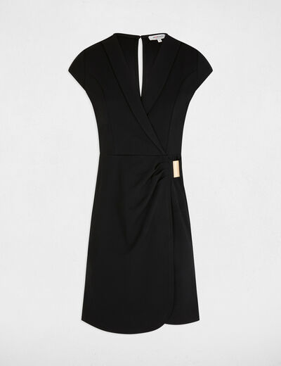 Robe courte d&eacute;collet&eacute; noir femme
