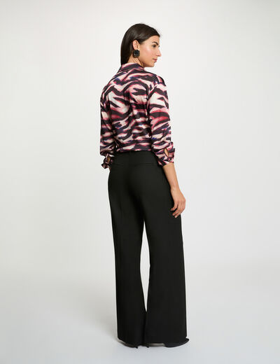 Vloeiend overhemd met reverskraag meerkleurig vrouw