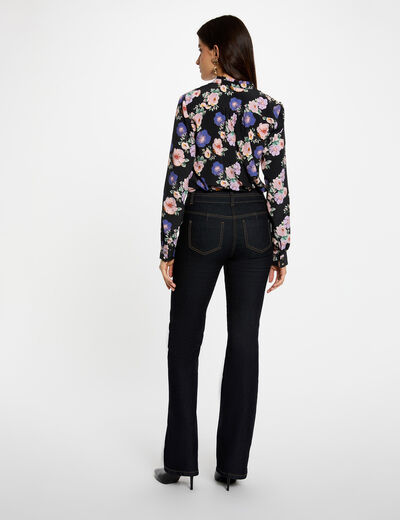 Chemise fluide imprimée multicolore femme