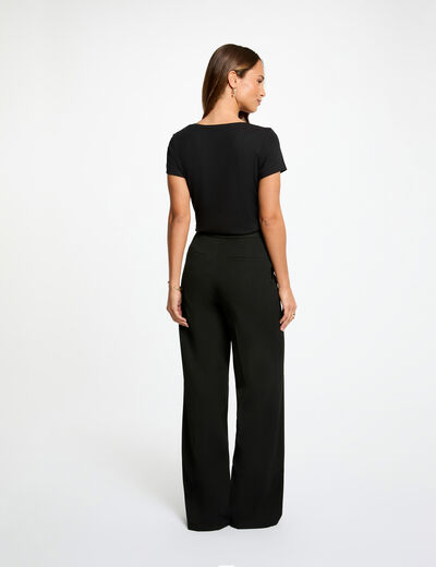 T-shirt manches courtes noir femme