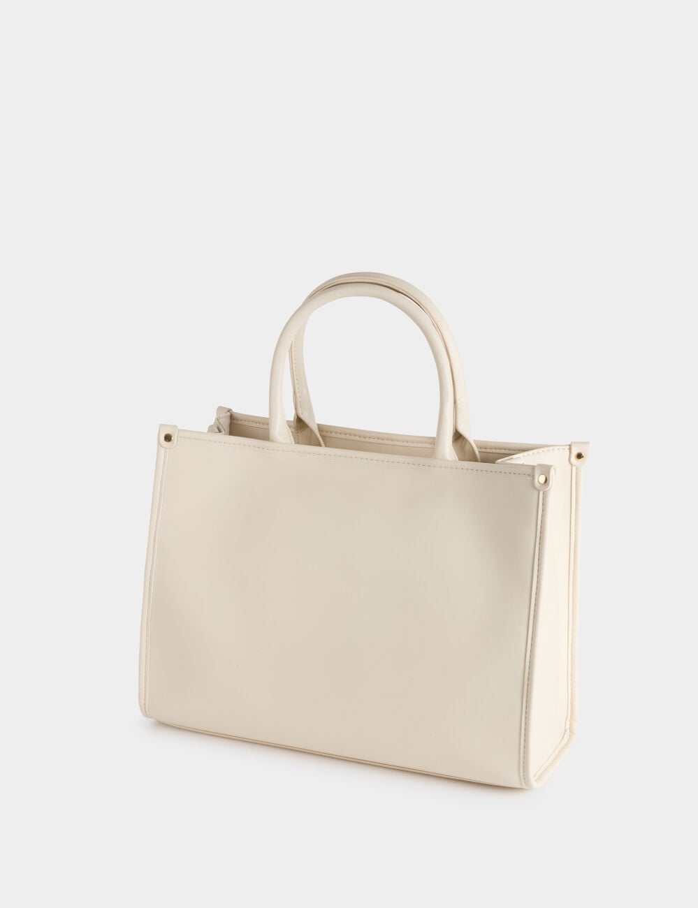 Geborduurde shopper ivoor vrouw