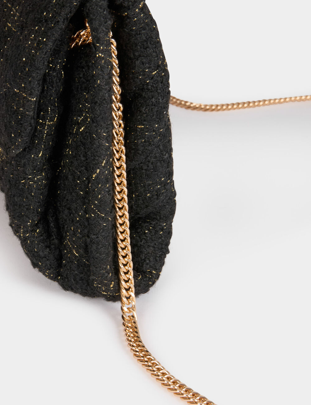Tweed clutch zwart vrouw