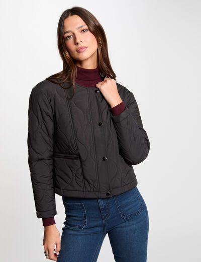 Doudoune courte noir femme