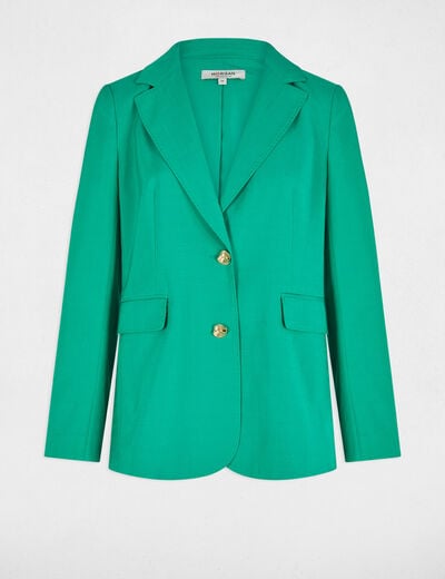 Blazer fluide vert émeraude femme