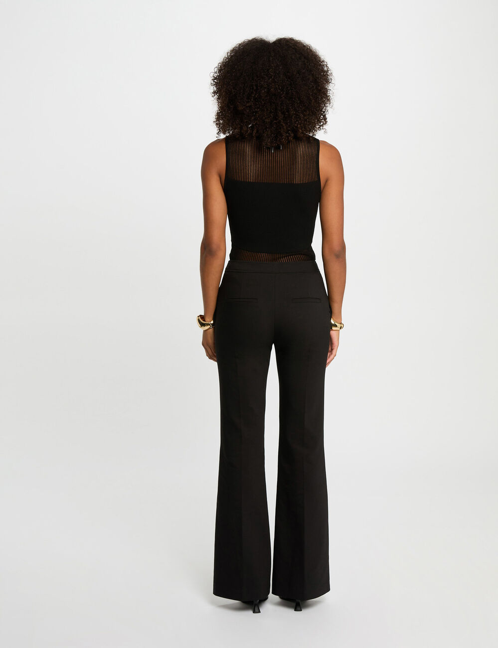 Pull sans manches noir femme