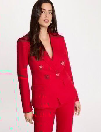 Blazer met dubbele knopenrij rood vrouw