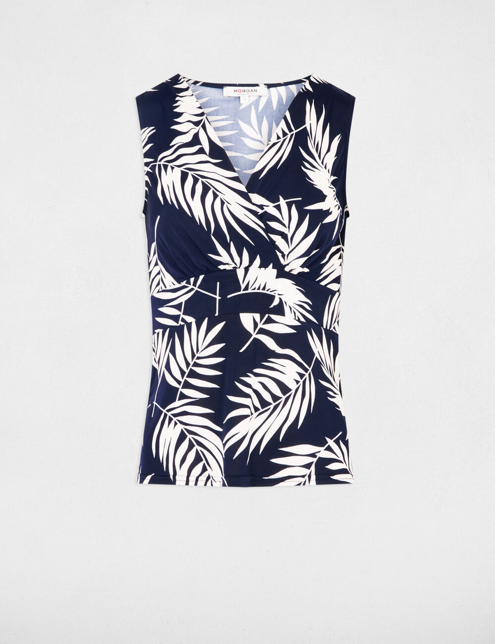Mouwloze T-shirt meerkleurig vrouw
