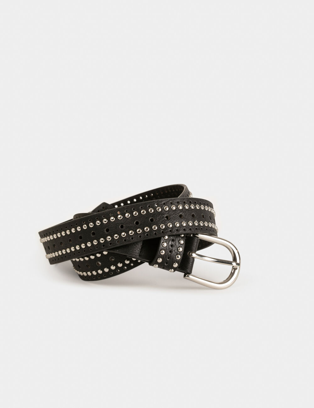 Riem met studs en perforaties zwart vrouw
