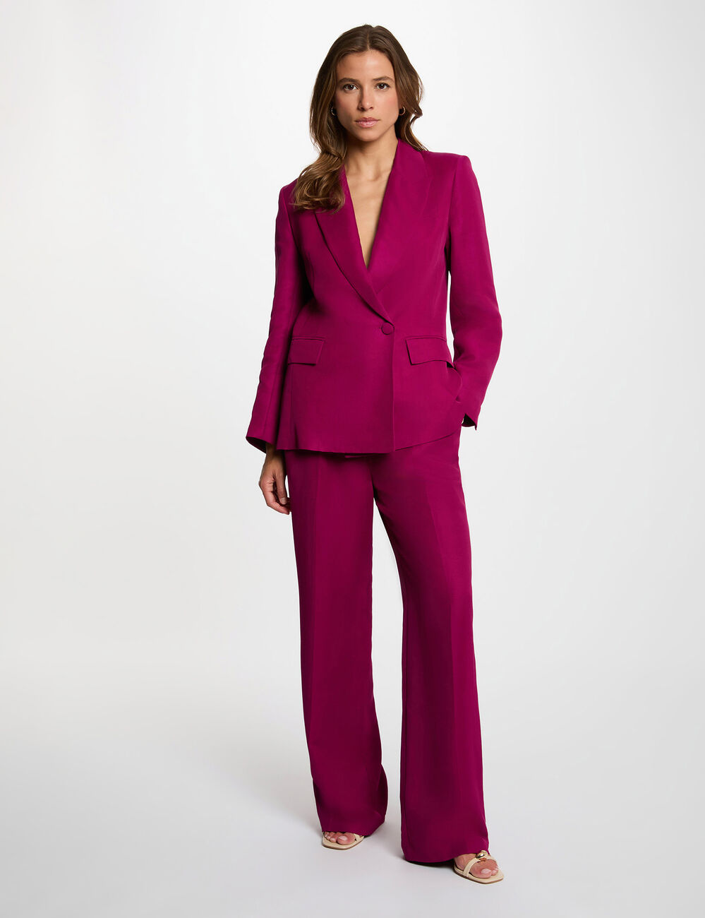Veste blazer prune femme