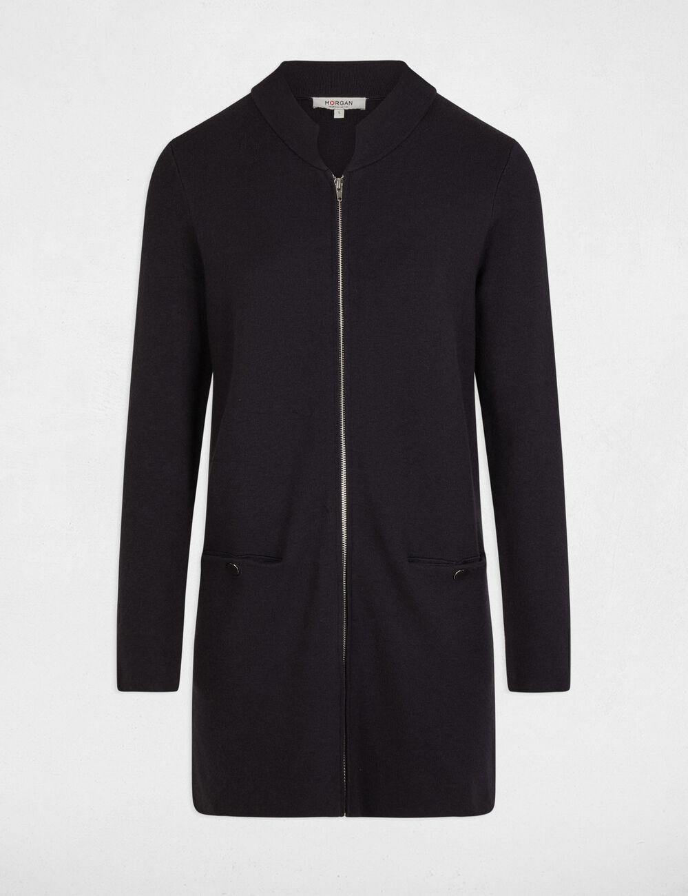 Vest met lange mouwen antracietgrijs vrouw