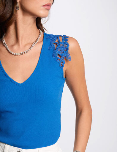 debardeur sans manches bleu electrique femme Débardeur sans manches bleu electrique femme