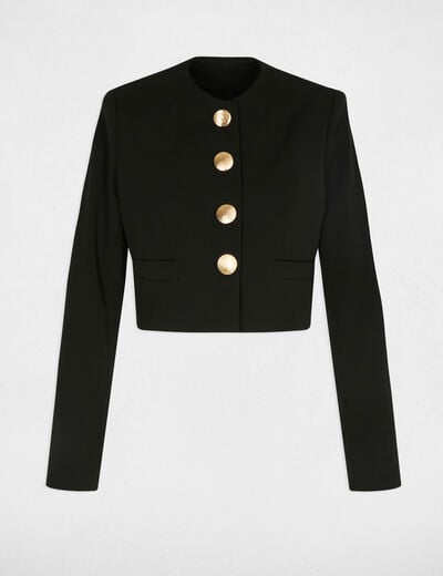 Veste courte noir femme