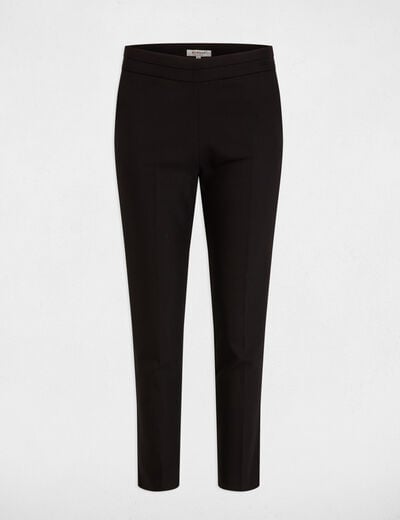 7/8 broek met ceintuur zwart vrouw