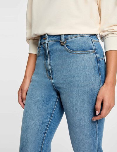 Bootcut jeans stone washed denim vrouw