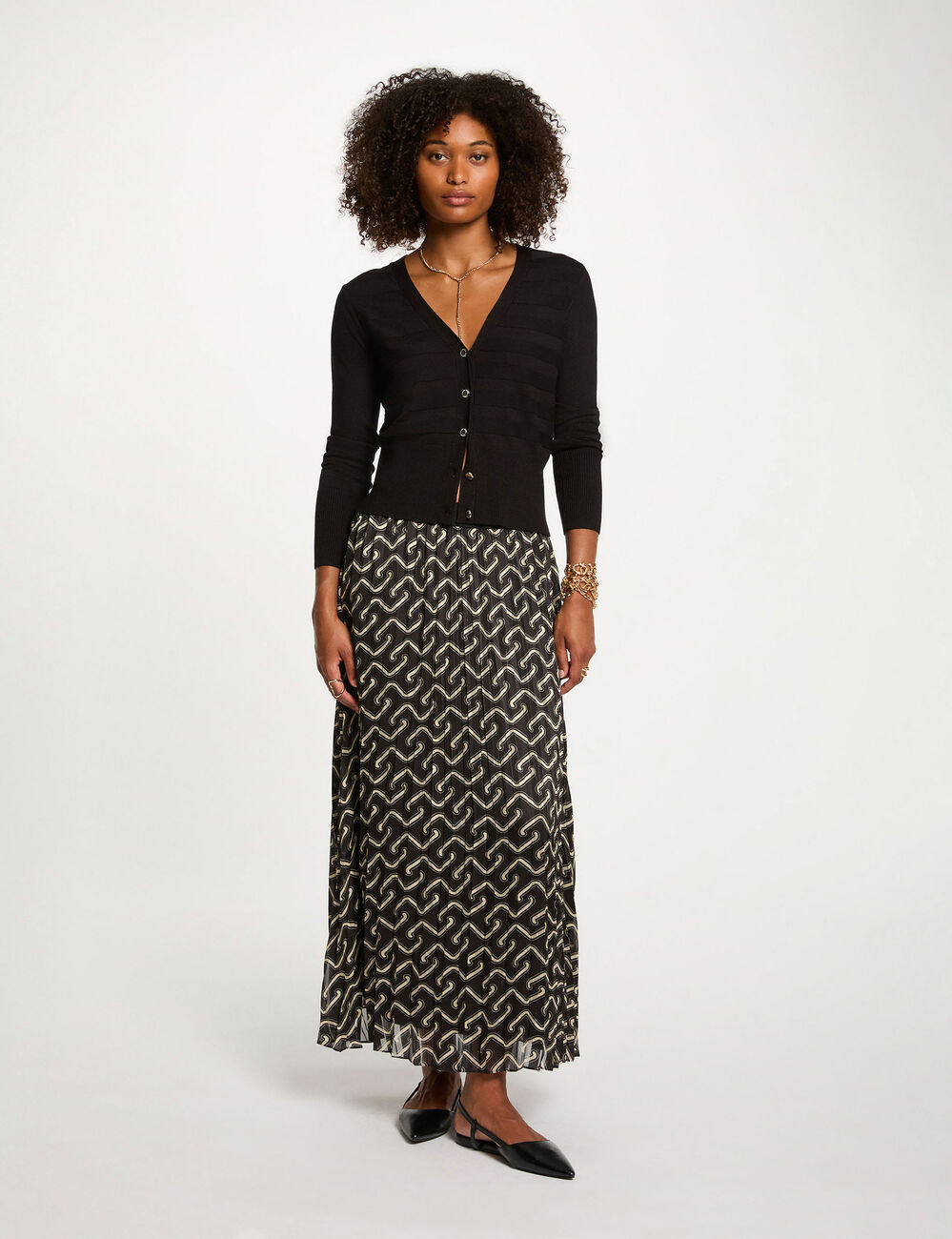 Gilet manches longues noir femme