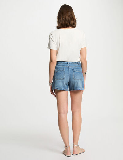 T-shirt à inscription blanc femme