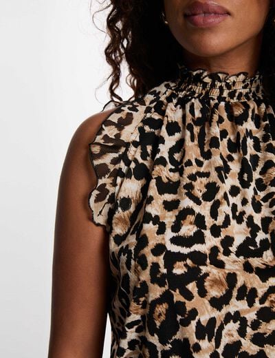 D&eacute;bardeur col montant multicolore femme