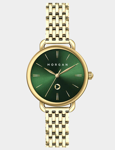 Montre classique jaune or femme