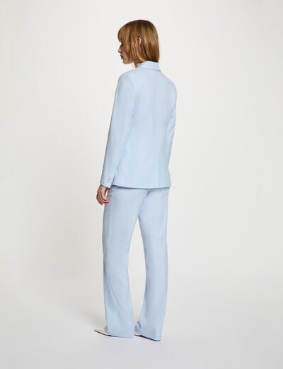 Veste ajust&eacute;e rayures bleu ciel femme