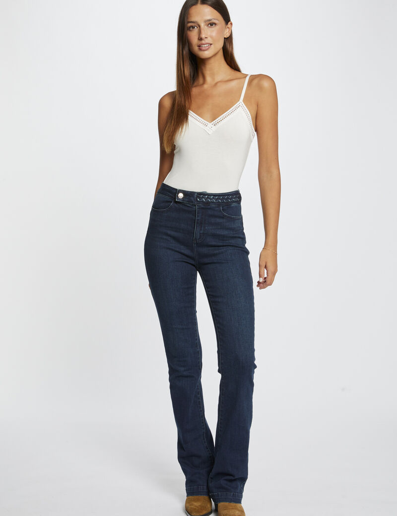 tanktop met dunne bandjes kant ivoor vrouw Tanktop met dunne bandjes kant ivoor vrouw