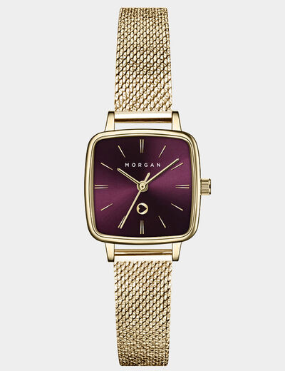 Montre classique jaune or femme