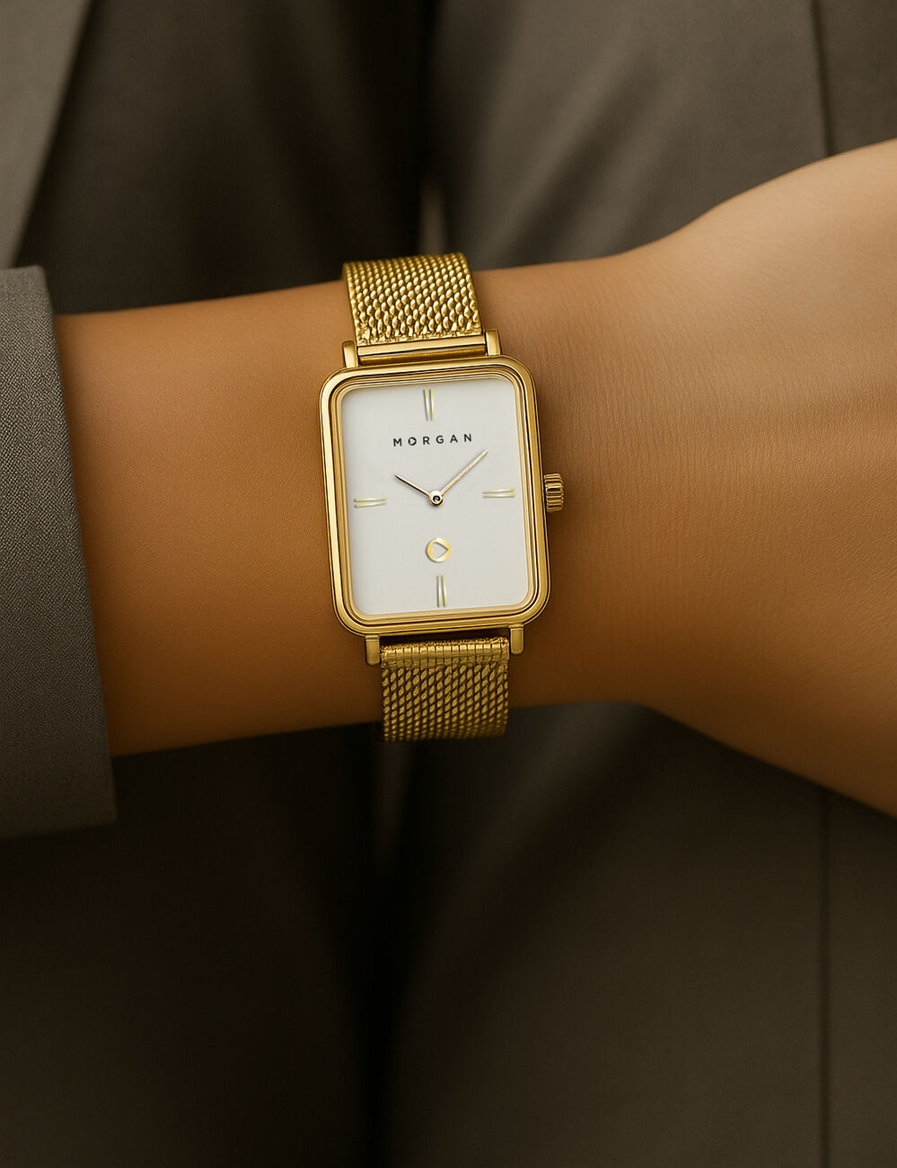 Montre jaune or femme