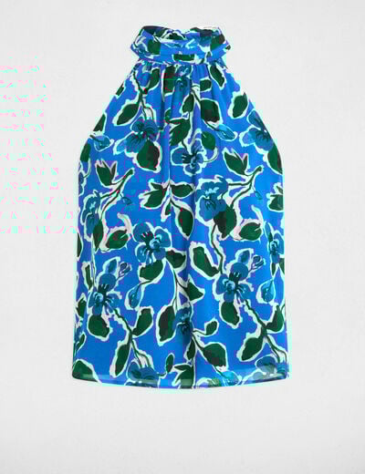 Mouwloze blouse meerkleurig vrouw