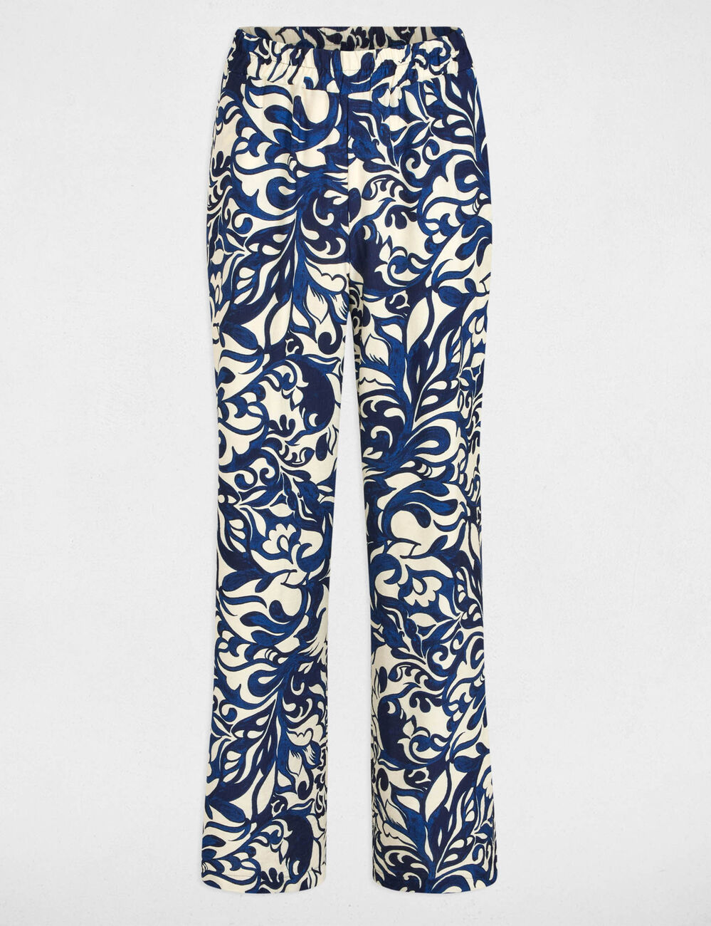 Rechte broek met print meerkleurig vrouw