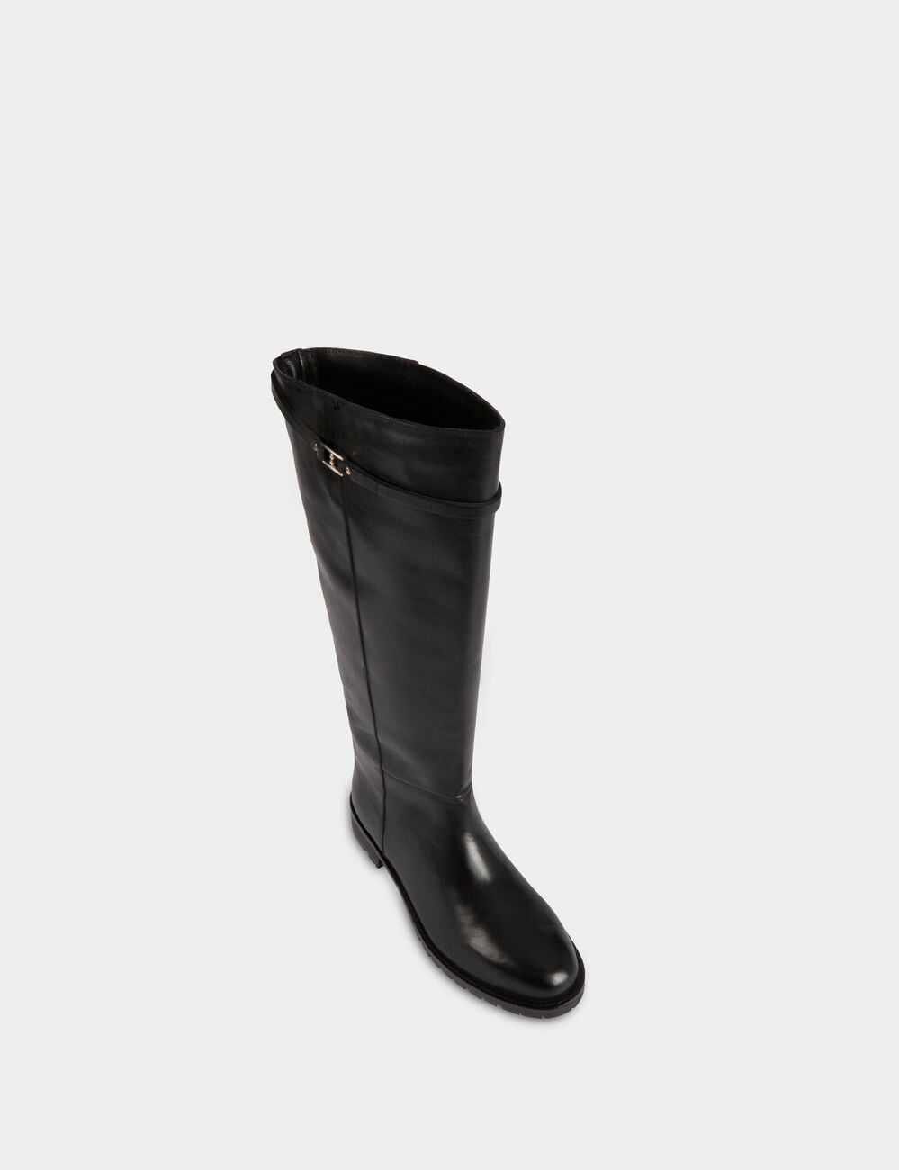 Botte cavali&egrave;re similicuir noir femme