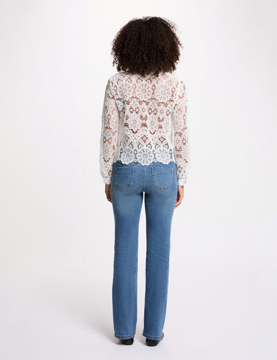 Chemise manches longues blanc femme