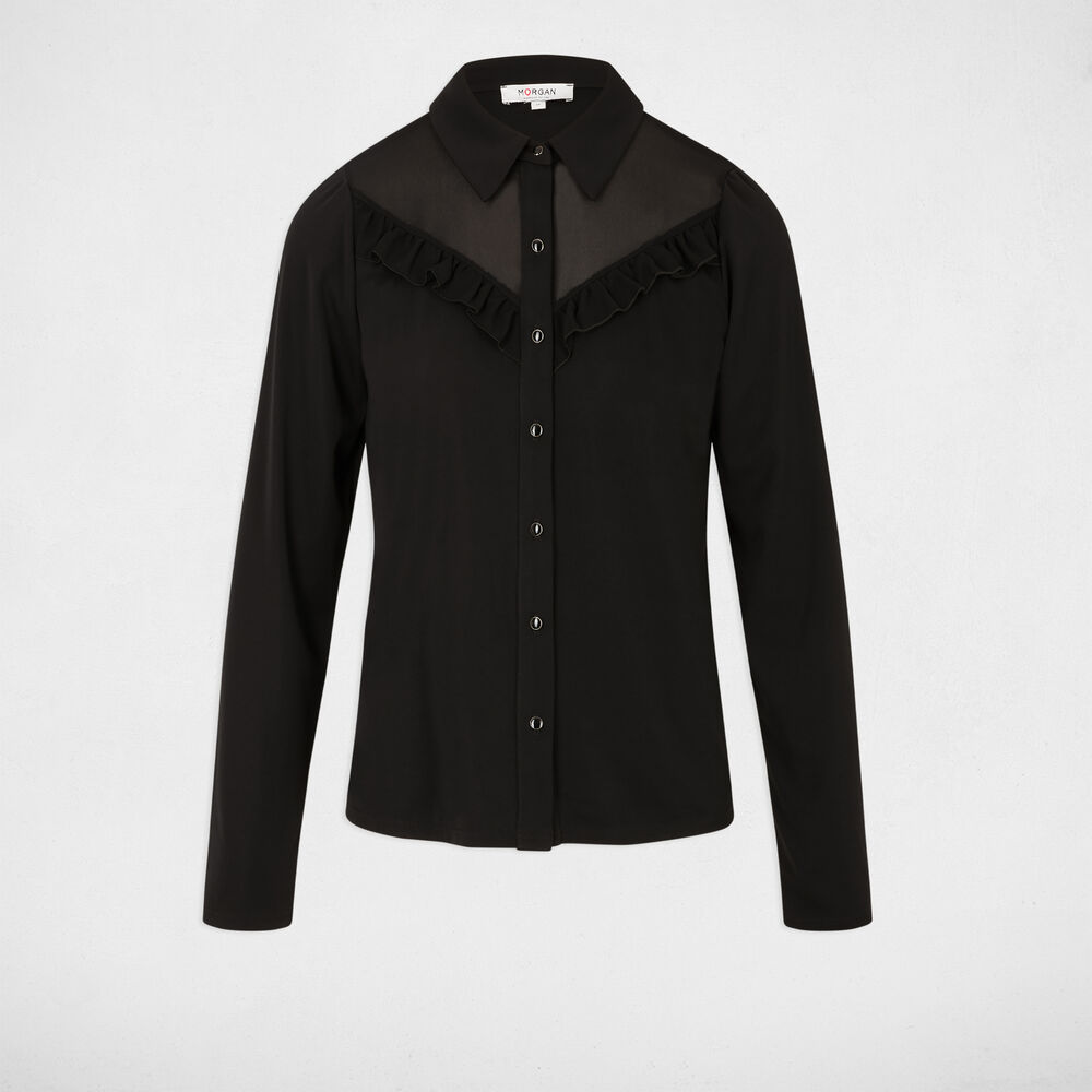T-shirt manches longues noir femme