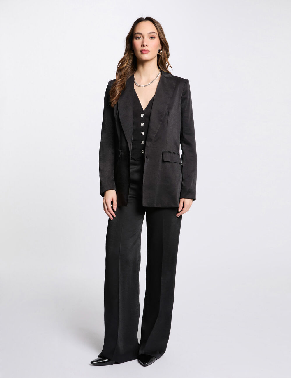 Suèdine blazer zwart vrouw