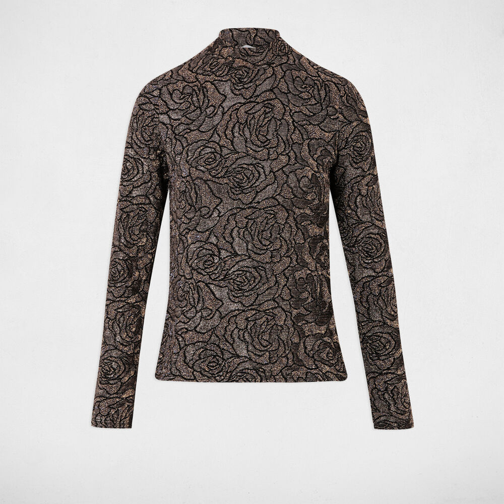 T-shirt met lange mouwen meerkleurig vrouw
