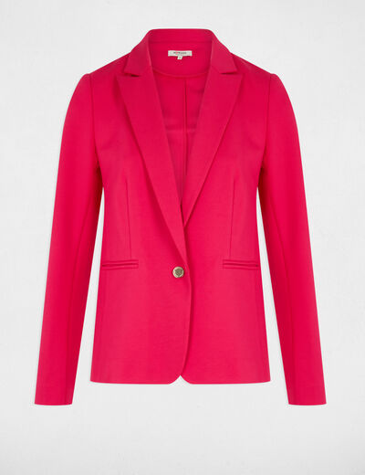 Blazer court rose framboise femme