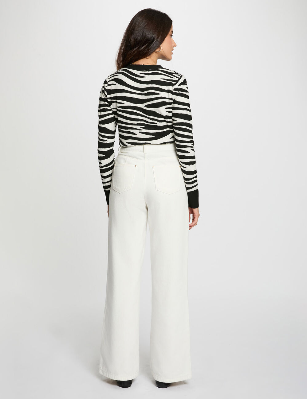 Cropped gilet met V-hals zwart vrouw