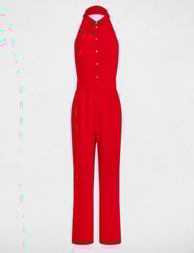 Combinaison longue rouge femme