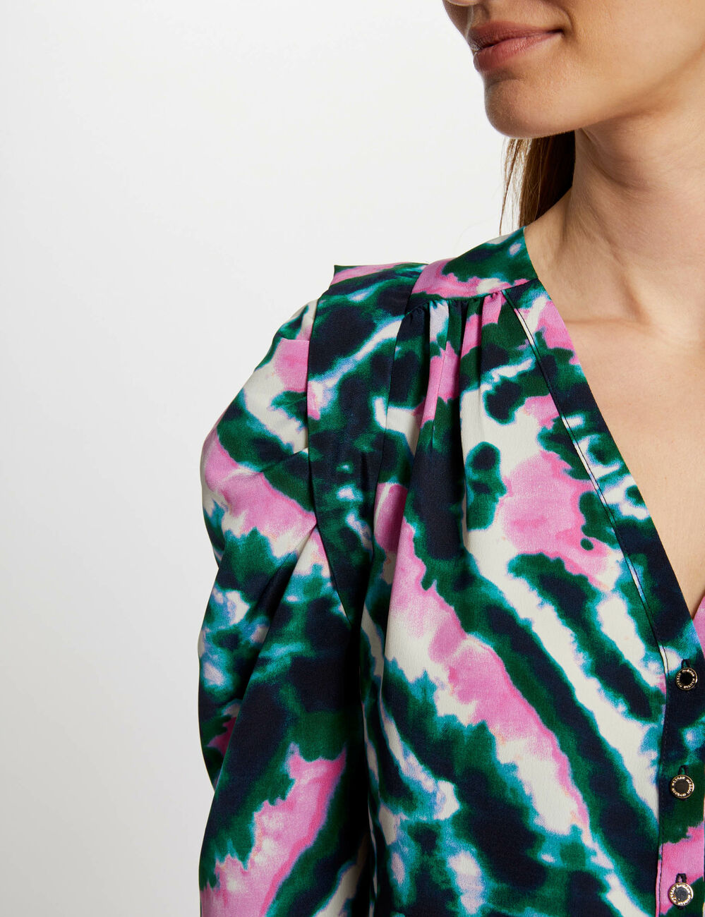 Chemise manches 3/4 imprimée multico femme