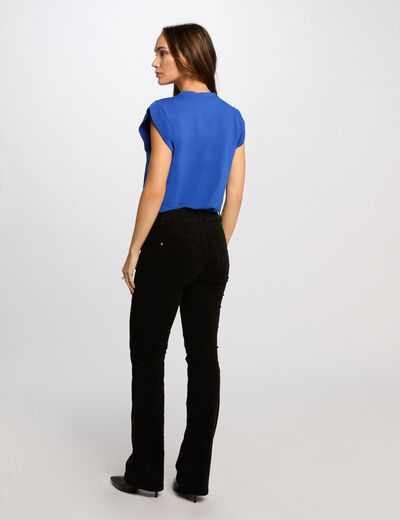 T-shirt manches courtes bleu electrique femme