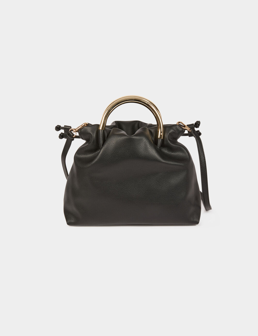 Sac anses métalliques noir femme