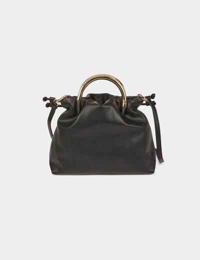 Sac anses métalliques noir femme