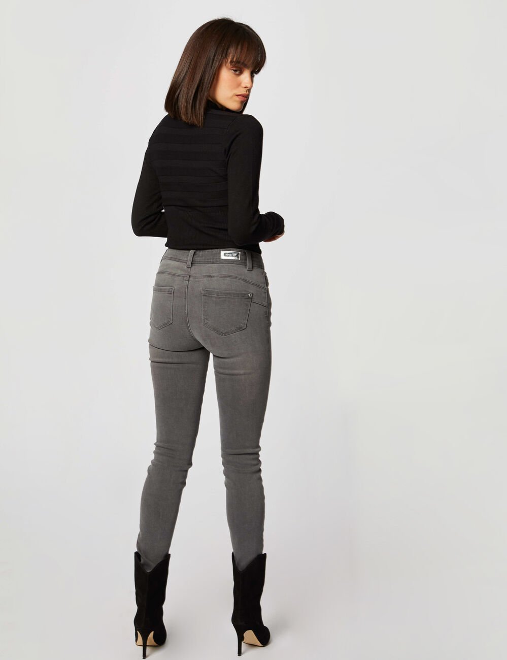 Trui met lange mouwen zwart vrouw