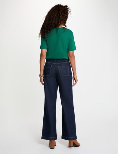 T-shirt manches courtes vert femme