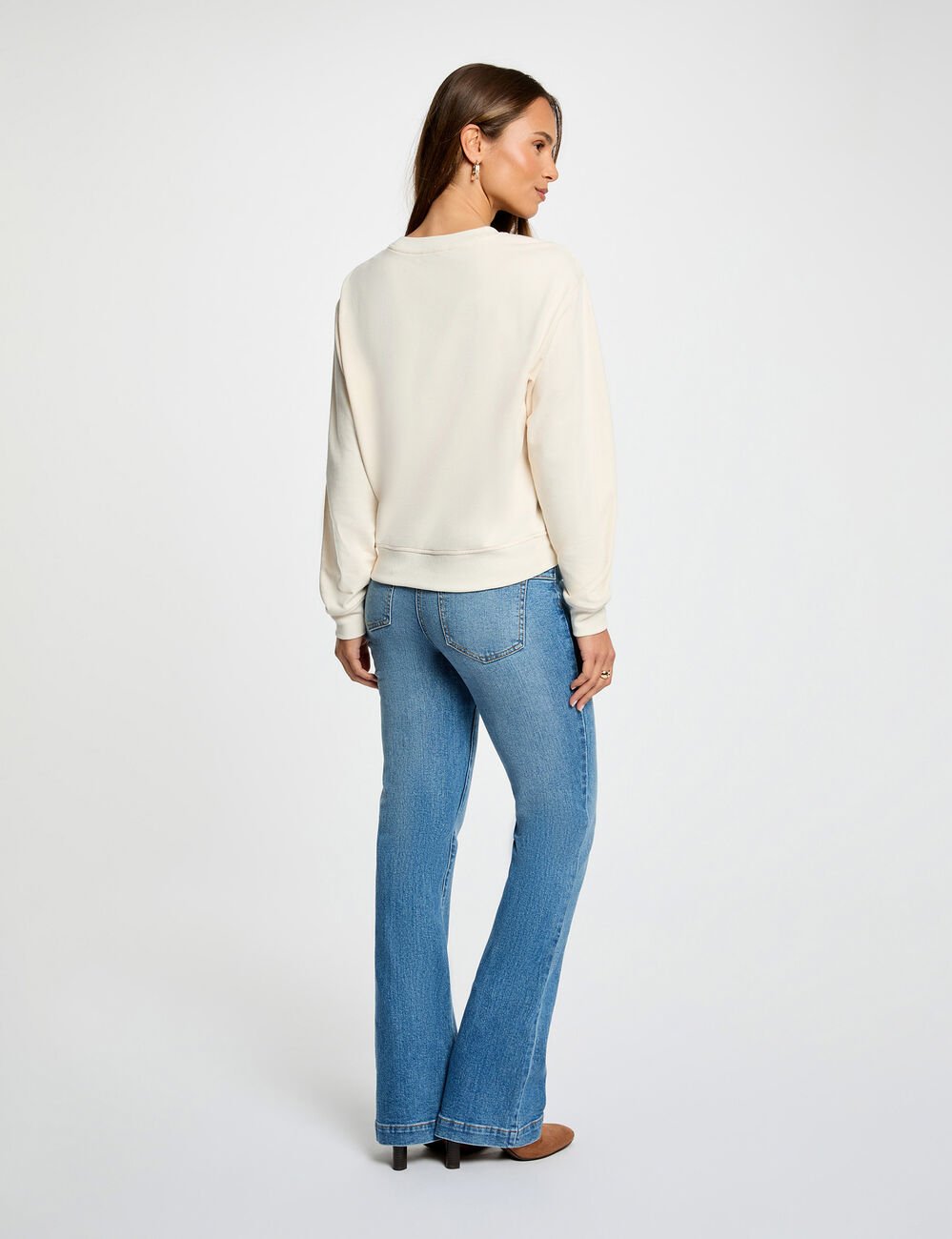 Jean bootcut denim stone femme