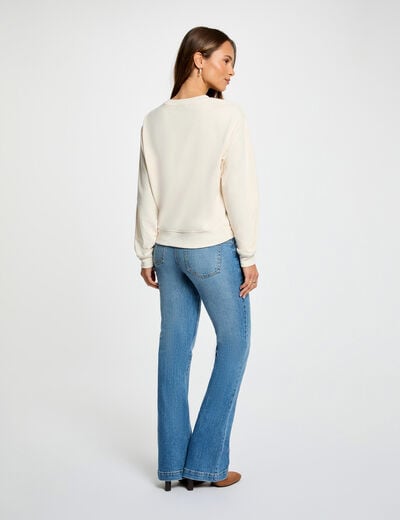 Bootcut jeans stone washed denim vrouw
