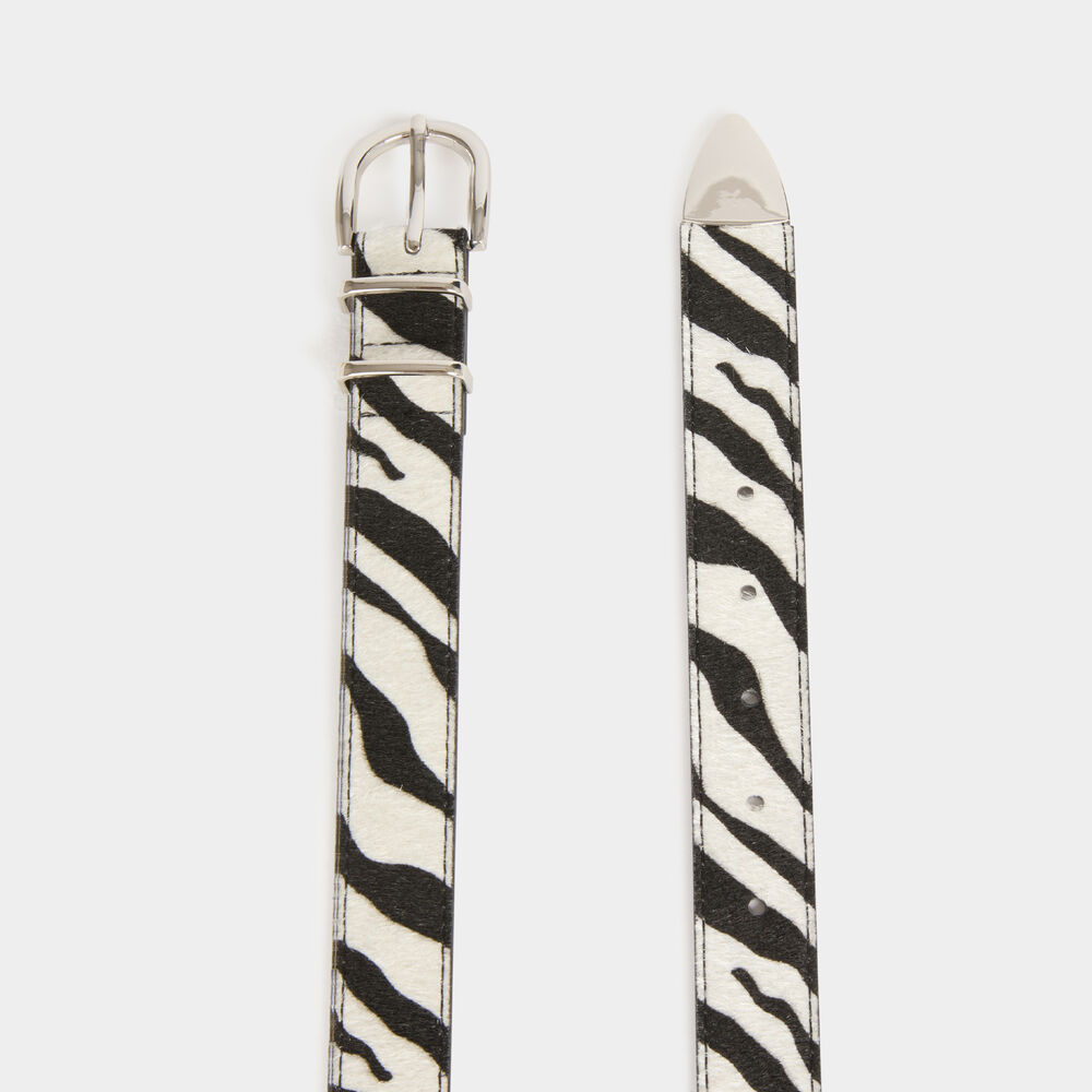 Riem met zebraprint ivoor vrouw