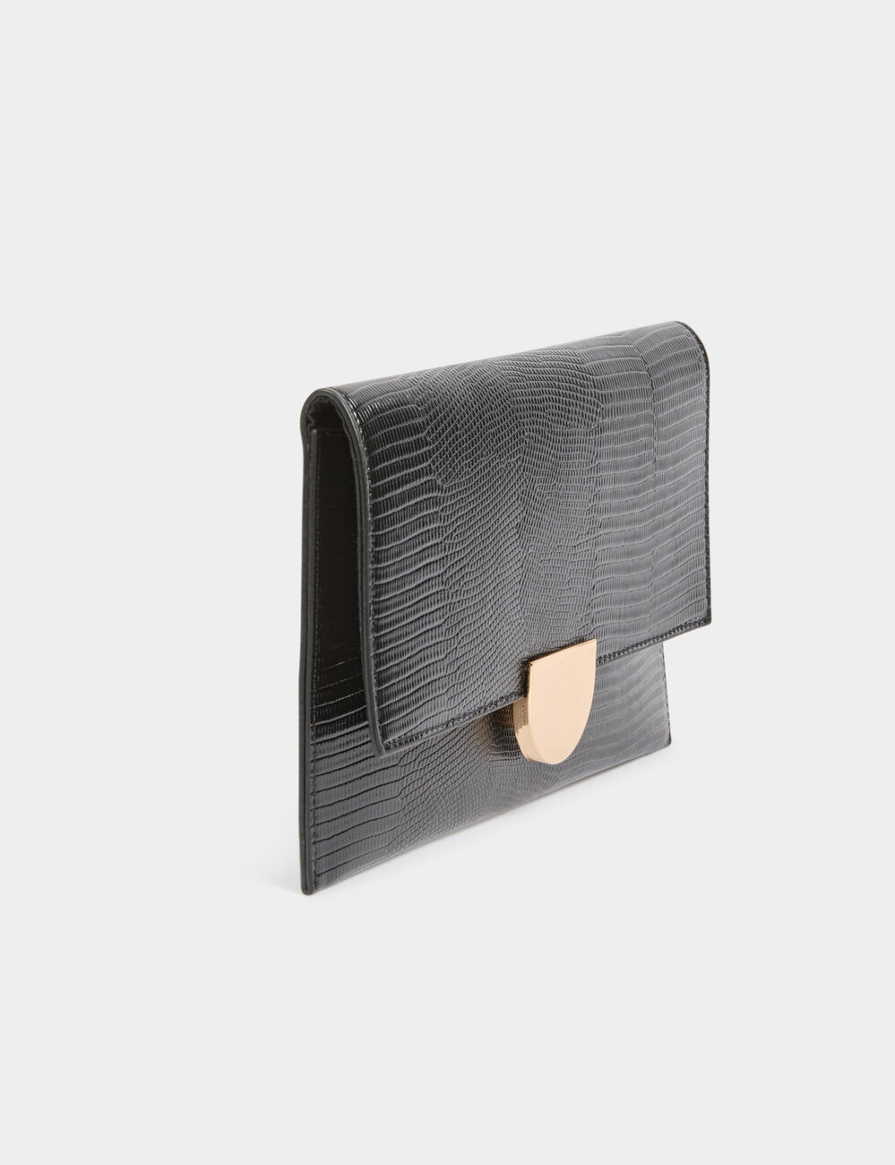 Pochette similicuir noir femme